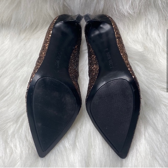 Nine West Rose Gold Glitter Pointed Toe Pumps Size 6.5 - Picture 7 of 7